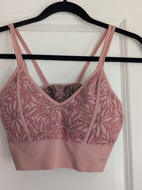 2 Danskin Pink Floral And Light Nude Bralettes